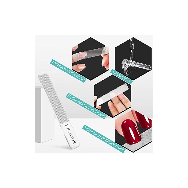 Brillo de uñas de cristal – 2 piezas de lima