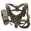 Haoyueer Leather Sharp Spiked Studded Dog Collars, Harnesses & Leashes