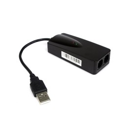 KALEA-INFORMATIQUE Fax Adaptor Modem 56K to USB Port with Two RJ11 Sockets Conexant Chipset