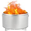 YardYonder 32" Smokeless Fire Pit, with Handle, Portable Fire Pit