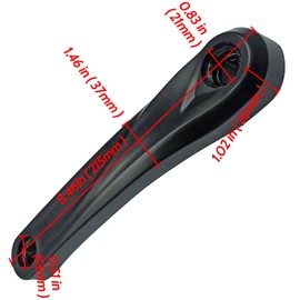 Bestookits Left Bike Crank Arm 170mm Bicycle Crank Arm for Electric Bicycle Folding Bicycle Hybrid Mountain Bicycle Road Bike (Left Diamond Hole Only, Style 3)