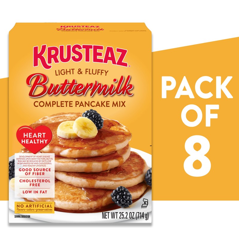 Krusteaz Heart Healthy Buttermilk Pancake and Waffle Mix, Light &