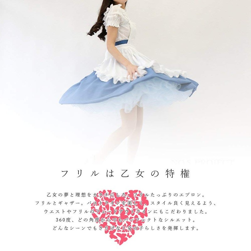 Hush & Vane Apron Ruffles Coffee Shop Waitress Maid Yume?