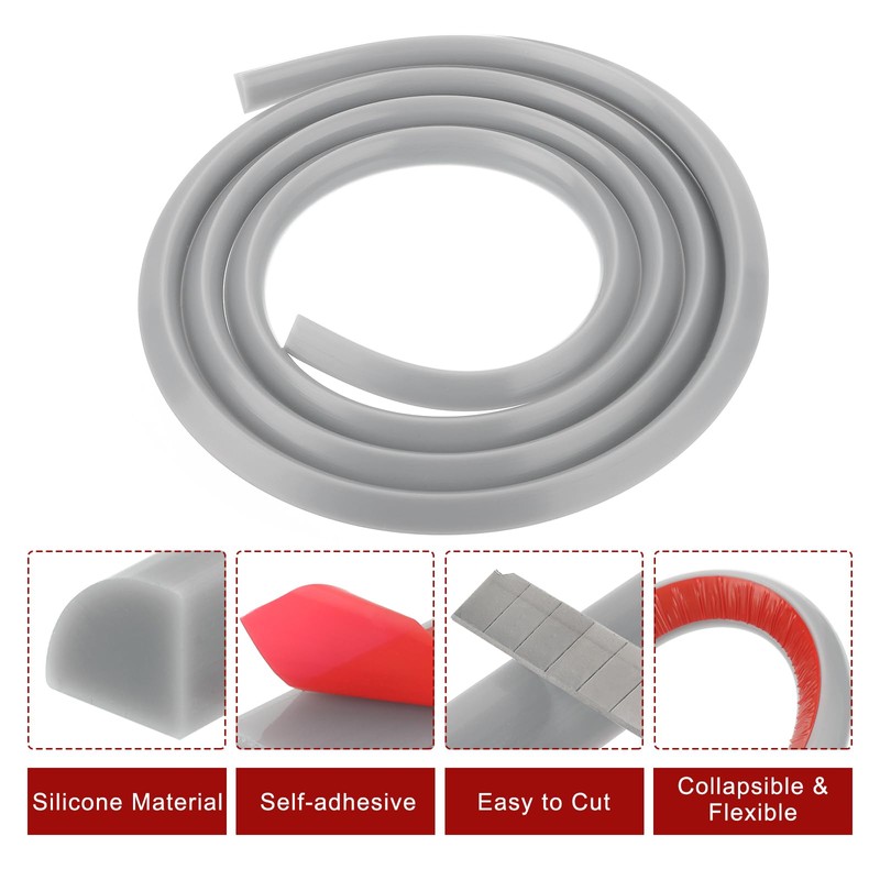 uxcell Flexible Molding Trim, 98 Inch Flexible Quarter Round Molding