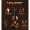 Vangoa 4/4 Solid Wood Acoustic Violin Full Size Fiddle Set