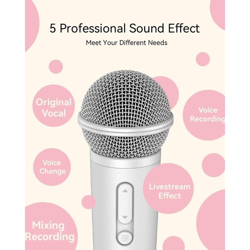 PUREMIC Singing Microphone with Earphone & Stand, Ideal for Vocal