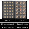 Coin Collection Book Holder Album for Collectors, 300 Pockets Coins