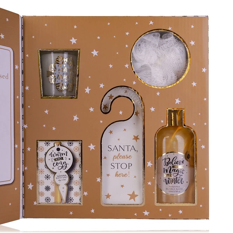 Accentra Winter Magic Christmas Eve Box, Bath Set for a