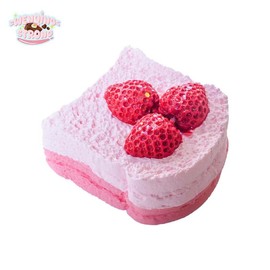 [WenQing Taba Squishy] Handmade Taba Squishiesstrawberry toastToys stress balls for adults squishy toys anxiety relief itemsThreestrawberry toast+148g，stress balls for kids