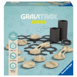 Ravensburger GraviTrax Junior Extension Trax - Expandable Marble Run for Children, Marble Run Mainly Made from Renewable Raw Materials with Learning and Construction Toy from 3 Years