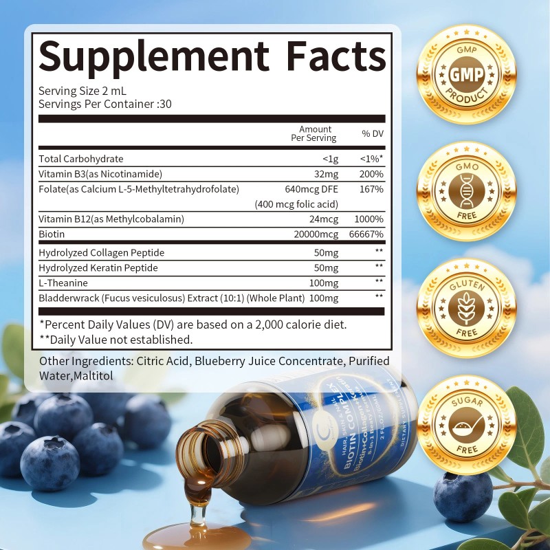 GPGP GreenPeople Biotin & Collagen Complex Extra Strength 25000mcg Hair/Skin/Nail