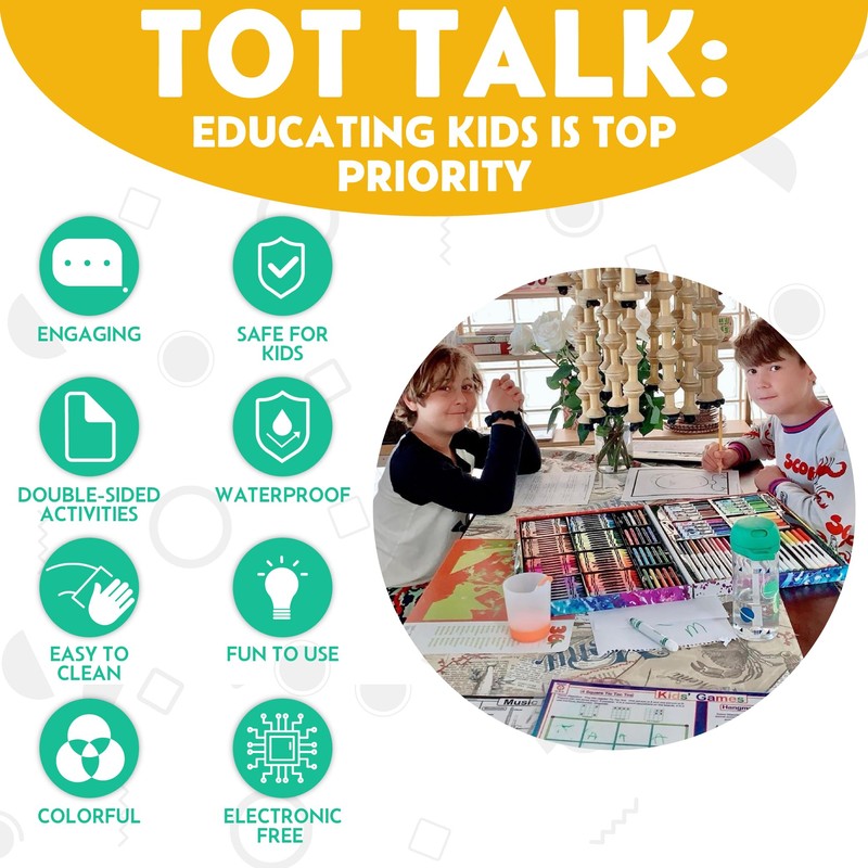 Tot Talk North America Map Kids Placemat Educational Placemat Reusable