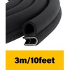 ESEWALAS 10FT/20FT Universal Automotive Door Seal Strip,U-Shape Car Door Rubber