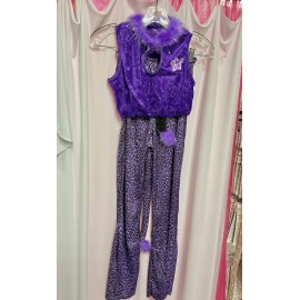 Rubies Kids Costume Purple Leopard Cat Pop Star 70's Disco 90's Y2K Size 4-6