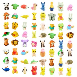 Ranvi 30PCS Animal Kids Erasers, Mini Puzzle Pencil Erasers Used for Kids Game Award Ceremonies