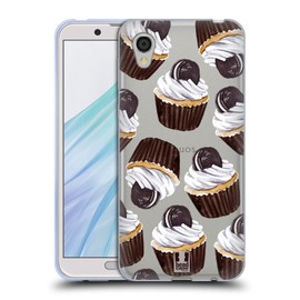 Head Case Designs Cupcakes Schokoladen Desserts Soft Gel Huelle kompatibel mit Sharp Aquos Sense2 SHV43