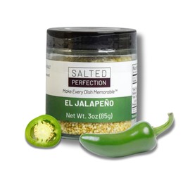 El Jalapeño Finishing Salt Flakes - Fine Salt Flakes – Natural Flavored Sea Salt - 2.5 Ounces