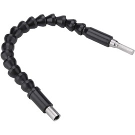 Chazcool Flexible Drill Bit Extension, 11.6inch Flexible Shaft Extension Bits, 1/4inchHex Shank Bendable Black Drill Connection Magnetic Screwdriver Drill Bit Holder for Drills