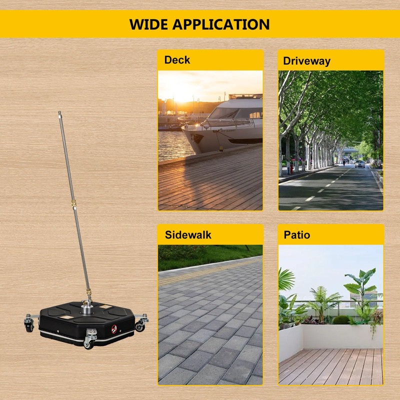OCPTY 16.5" Pressure Washer Surface Cleaner with 4 Wheels 1/4"