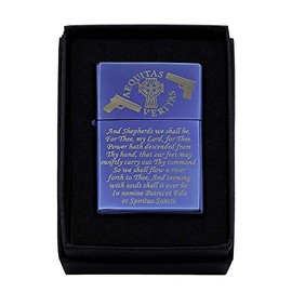Gifts Infinity Boondock Saints Prayer Brass Windproof Oil Lighter – Durable Refillable Pocket Lighter with Classic Engraving, Polished Finish, and Gift Box for Collectors & Everyday Use (Bl-1)