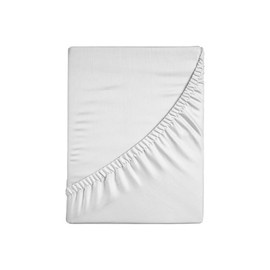 Zer0bed, Fitted Sheet with Corners, Single Colour, 100% Cotton, Maxi Angle, 30 cm, White, 90 x 200 cm