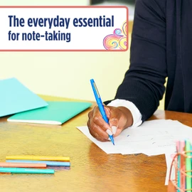 Paper Mate Flair Felt Tip Pens | Medium Point (0.7 mm) Writing Pens | Navy Blue Pens | For Writing, Drawing & Sketching | 12 Count