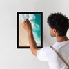 YCCYYCCY Black Frame Enclosed Whiteboard with Wooden Frame, Approx.16x11in Poster