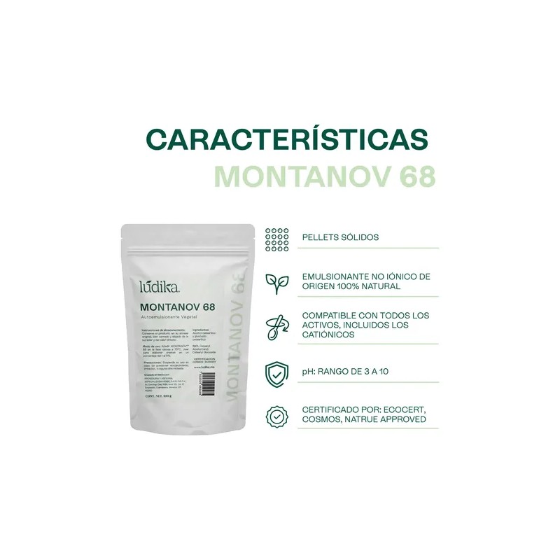 Emulsionante Natural Montanov 68 Ludika 100g para Cremas y Protectores