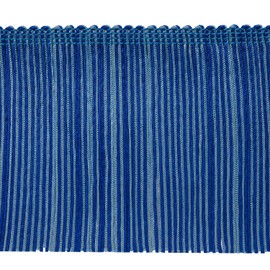 Trims By The Yard 6" Multicolor Chainette Fringe Trim, Polyester-Made Decorative Fringe Trim, Versatile Fringes for Costumes, Uniforms, Home Decor, and Party Decorations, 5 Yards, Blue Multi