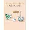 FindChic Sterling Silver Butterfly Earrings for Women May Birthstone Bling