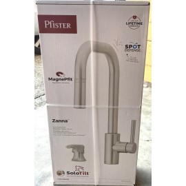 Pfister Zanna Pull Down Sprayer Kitchen Faucet w/Soap Dispenser Stainless Steel