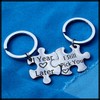 White Fang AZ367 Keychain, Puzzle, Anniversary, Matching Gift, Stylish, Men's,