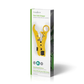 NEDIS Coaxial Cable Stripper RG59 - RG6 - RG7 - RG11 Black/Yellow