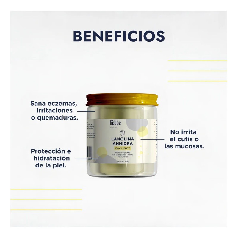 Lanolina Anhidra Pura, Uso Cosmético Y De Grado Alimenticio, Hebbe