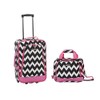 Rockland 2 PC LUGGAGE SET, Medium, Small, Polycarbonate (PC), 4