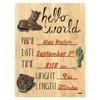 Cohas Hello World Newborn Baby Announcement Printed Wood Sign with