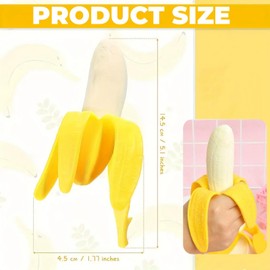 Stretchy Soft Banana Ornaments,Banana Sq/uishy To/y Simulation Banana,Stress Relief and Fidget Squeeze To/y,Yellow Bananas Elastic Simulation Squeezing,Banana Squishy Stress Ball,Sensory Sq/uishy Toys