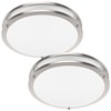 36W 3600lm Super Bright LED Light Fixtures, 2PACK Modern Flush