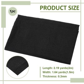 BENECREAT 2x1.5m Black Polyester Lining Fabrics, Woven Fusible Interlining Fabric for Crafting, Quilting, Sewing, Dresses, Cuffs and DIY Projects