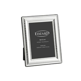 EDZARD Urbino Picture Frame for Photos 9 x 13 cm Elegant Silver-Plated Tarnish-Resistant with Velvet Back