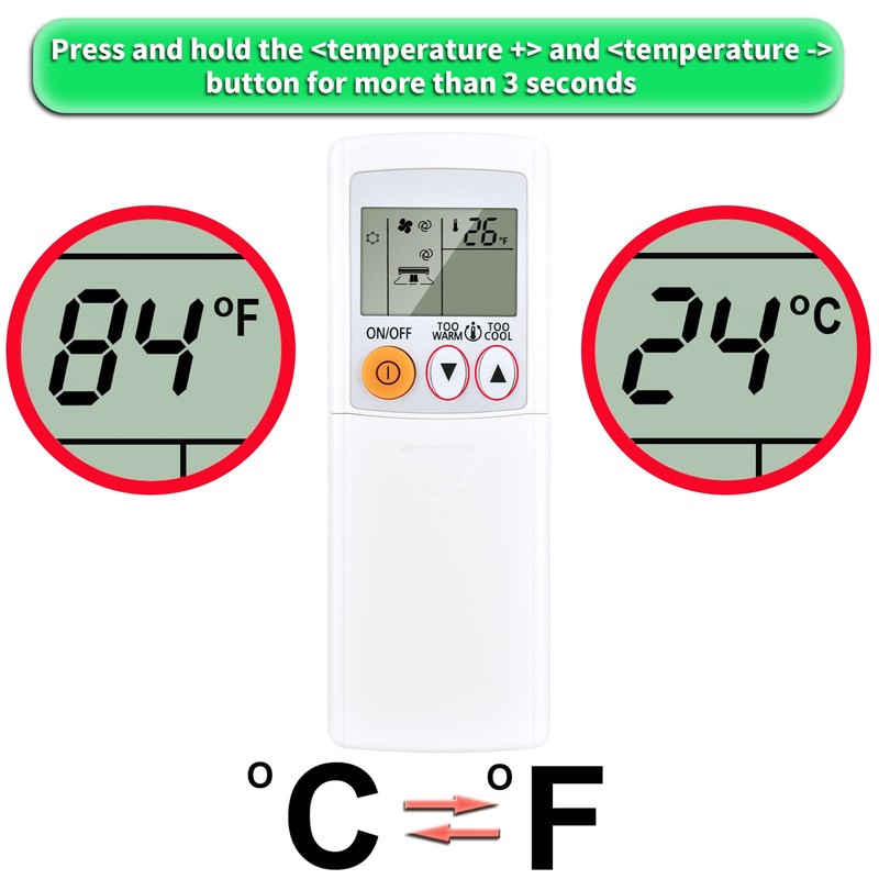 Replacement Remote Control for Mitsubishi Electric Mr Slim Air Conditioner