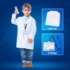 UNGLINGA Kids Lab Coat Doctor Scientist Costume with Science Goggles