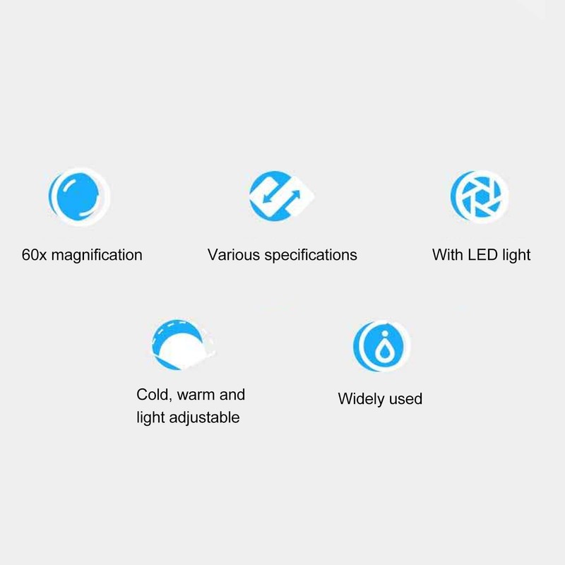 Gaeirt Portable Microscope, Clearer Imaging, Cold Warm Light Adjusted 60x