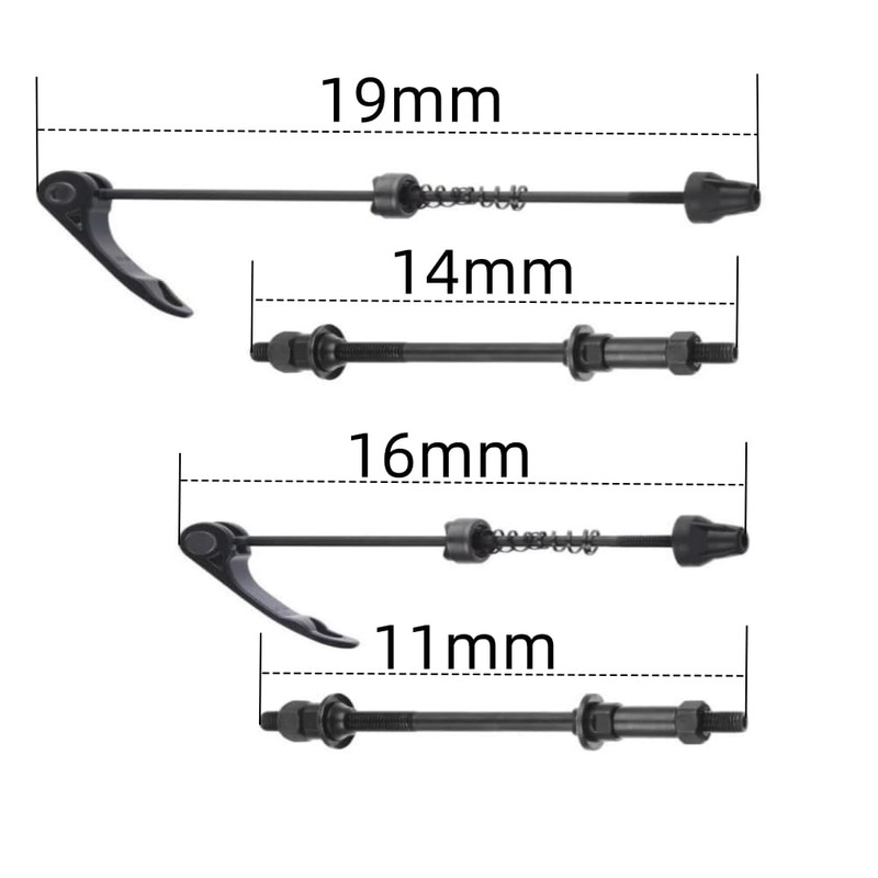 Changyeah 2 Pcs Quick Release Bike Skewer Front/Rear Wheel, 160mm/190mm