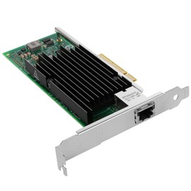 Euqvos PCIe Ethernet Network Card for Intel X540-T1 X540 Chipset PCIe 2.1 x8 10Gb Single Port RJ45 LAN Card Support Windows Server/Windows/Linux/VMware/ESX
