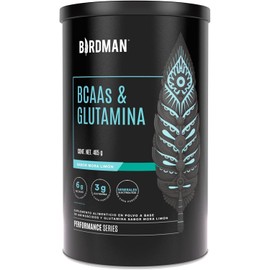Birdman BCAAs + L-Glutamina Ratio 2:1:1 100% Vegetal, 0 Carbohidratos Vitamina B12, Minerales, Vitamina C Sabor Mora Limón 30 Porciones 405g