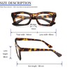 REAVEE 3 Pack Oprah Style Reading Glasses Blue Light Blocking
