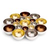 ZEYA Tea Light Holder, Gold/Silver/Copper-Coloured, Metal, Perfect Table Decoration for