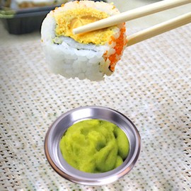 MGGi 100 Pack Round Disposable Sauce Dishes, Mini Dipping Dessert Plates Sauce Plate, Soup Plate Soy Sauce Dishes Seasoning Dish Appetizer Plates for Home Restaurant - Silver