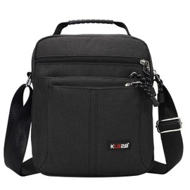 Men's Messenger Bag - Crossbody Shoulder Bags Travel Bag Man Purse Casual Sling Pack for Work Business (1893-Large-Black)